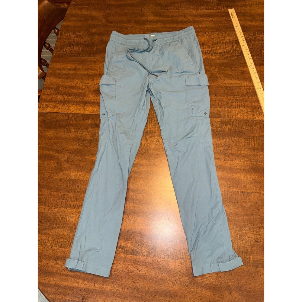 PACSUN Women's M Jogger Blue Gray Lightweight Windbreaker Nylon Cargo Pants